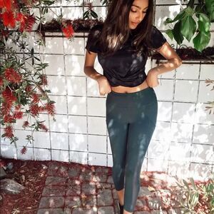 Green yoga pants
